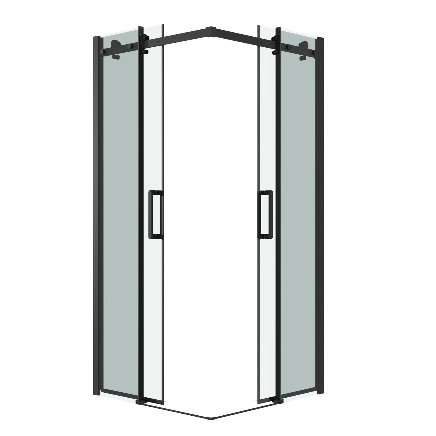 Душевой уголок Grossman Classic 300.K33.04.9090.21.00 90х90, стекло прозрачное, профиль черный матовый