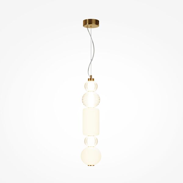 Подвесной светильник Maytoni Collar P069PL-L35G3K, арматура золото, плафон стекло золото / прозрачное