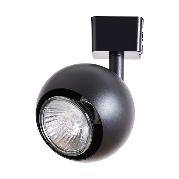 Трековый светильник Arte Lamp Brad A6253PL-1BK, арматура черная, плафон металл черный, 6х8 см
