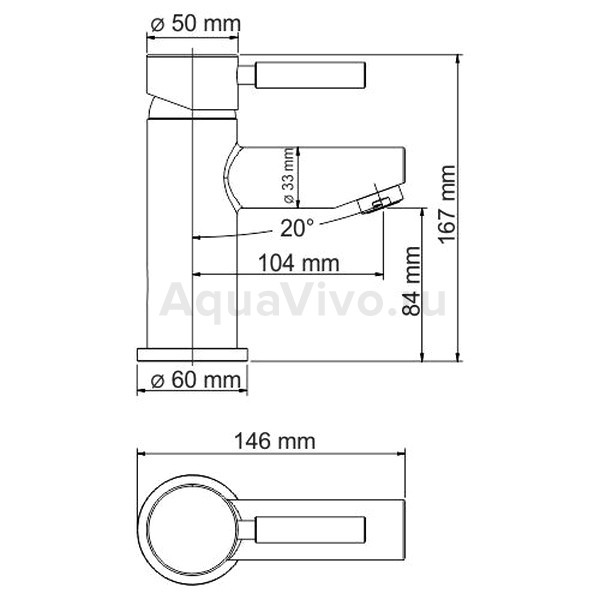 Смеситель WasserKRAFT Main 4103 Thermo для раковины, термостатический, цвет хром - фото 1