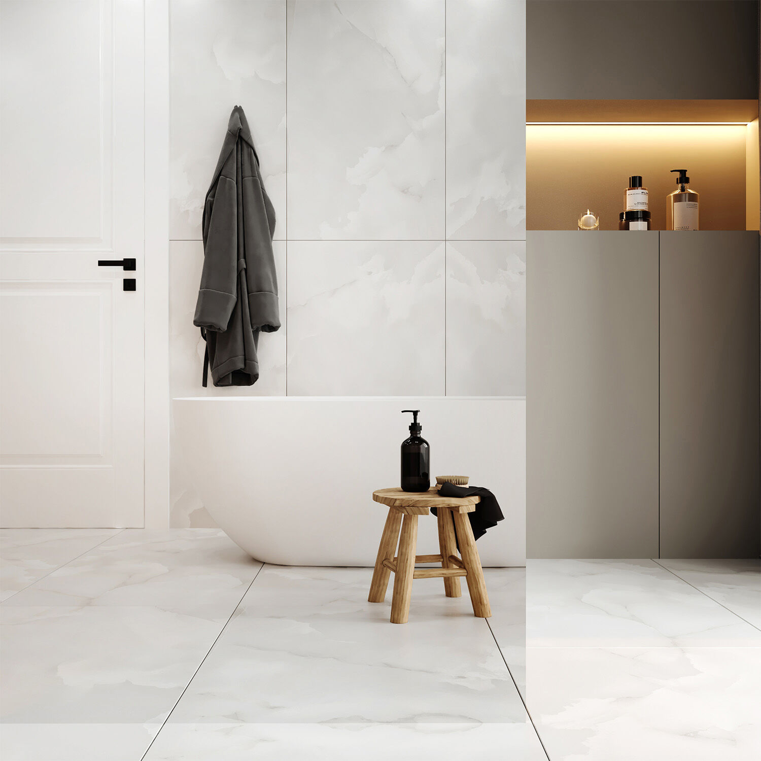 Душевая дверь WasserKRAFT Paar 88H05L-MR 120x200, левая, стекло зеркальное, профиль розовое золото - фото 1