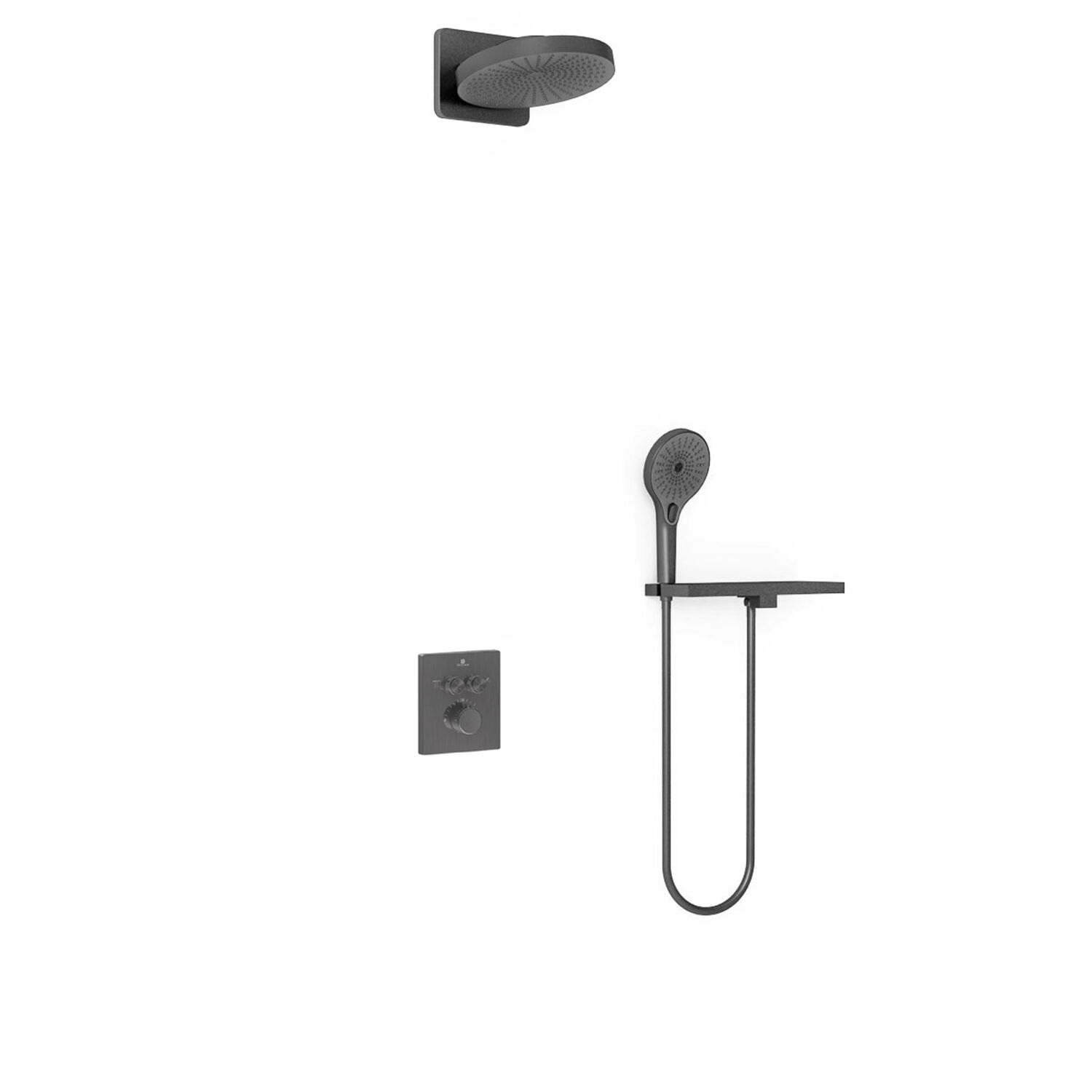 Душевой комплект Vincea Inspire VSFW-3I21MT1RGM, встраиваемый, цвет вороненая сталь