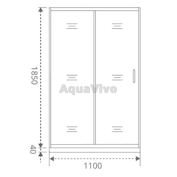 Душевая дверь Good Door Latte WTW-110-G-WE 110, стекло грейп, профиль белый - фото 1