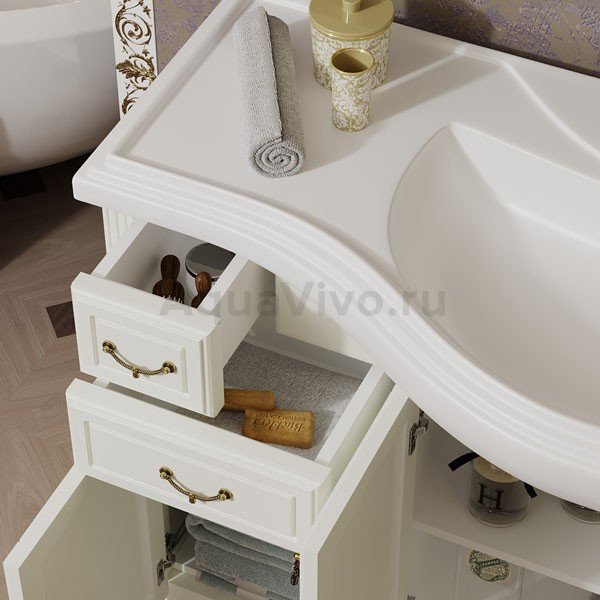 Мебель для ванной Опадирис Риспекто 120, цвет слоновая кость