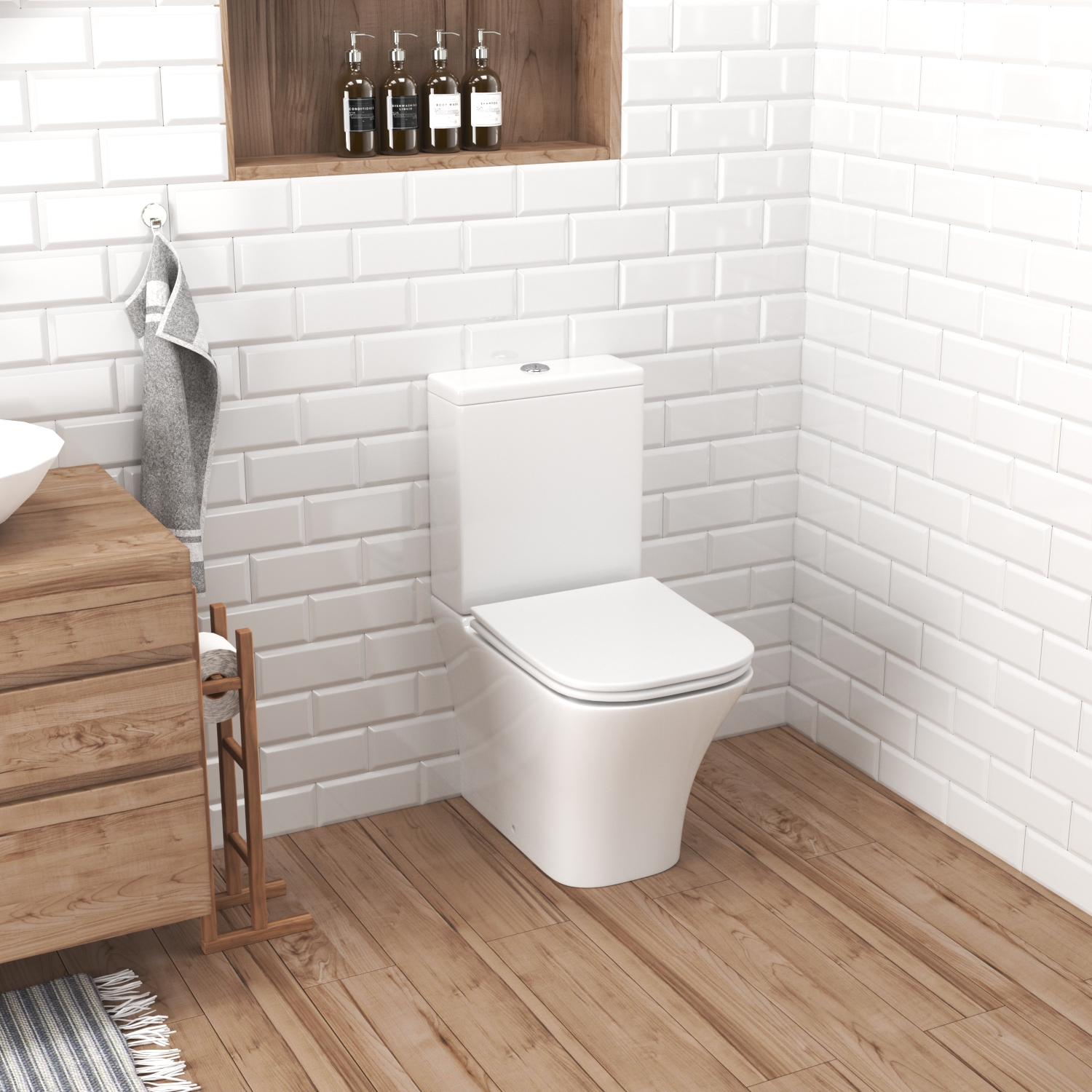 Унитаз Joki Verna JK3052011 напольный, безободковый, с сиденьем микролифт, цвет  белый - фото 1