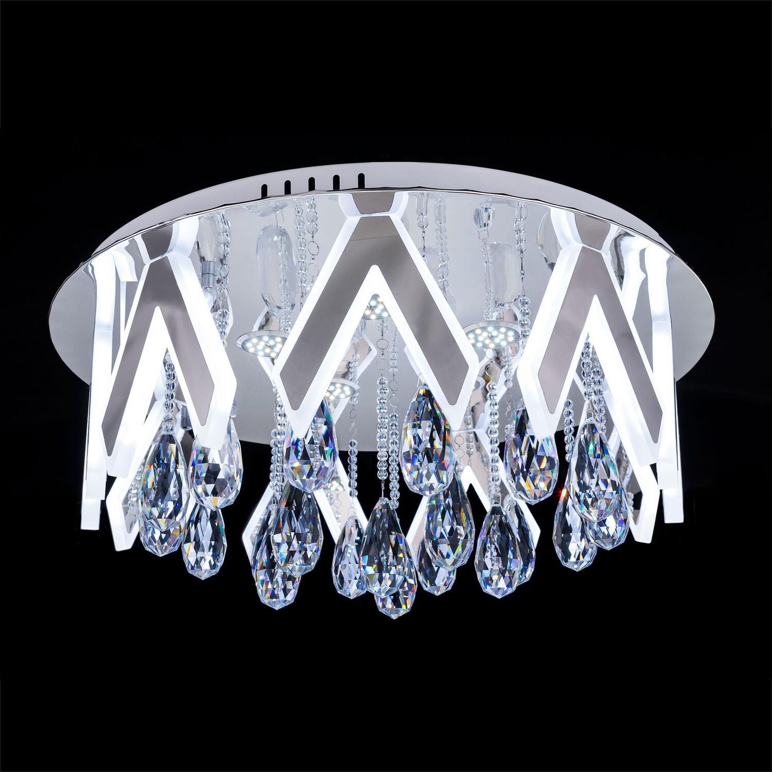 Потолочная люстра Citilux Maximus EL335C87.1, арматура хром, плафоны хрусталь прозрачный