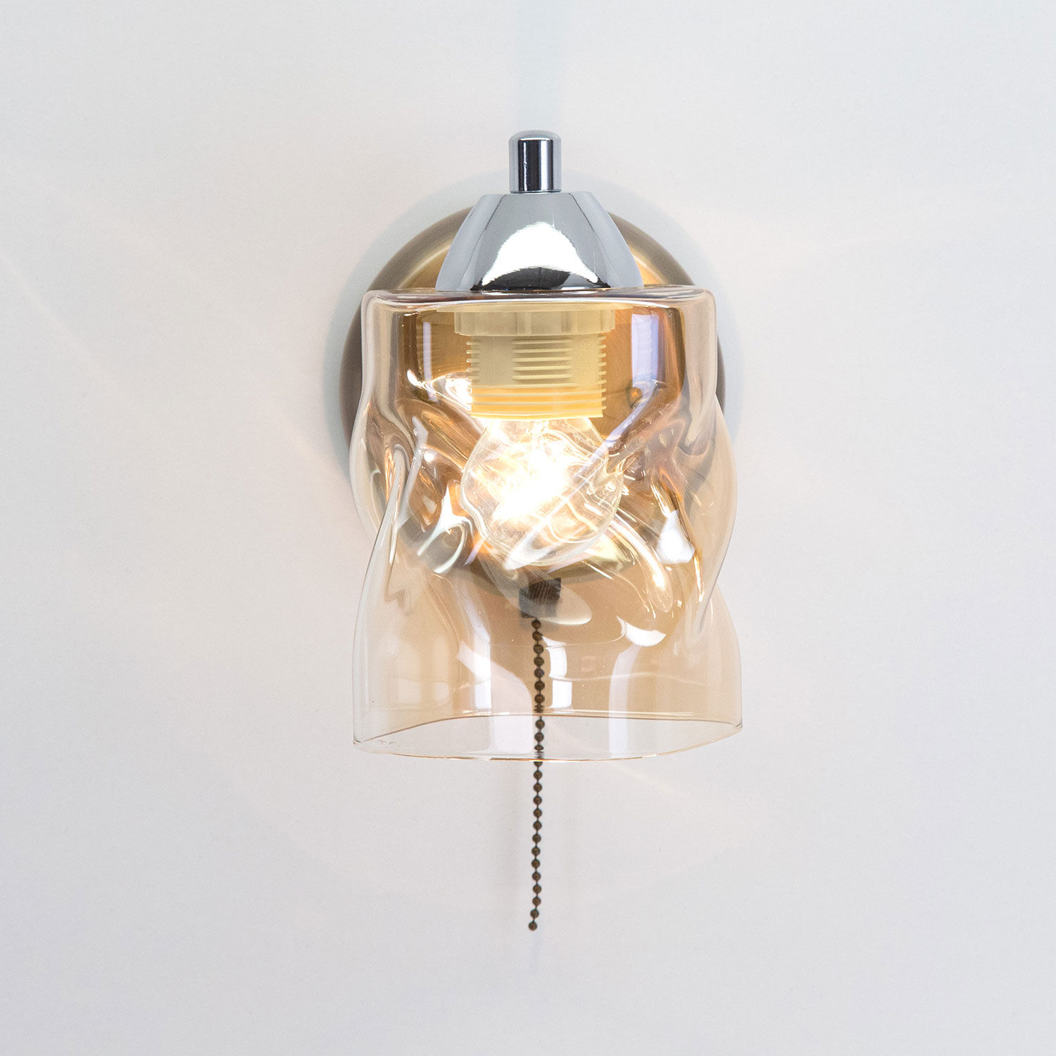 Бра Citilux Плутон CL170312, арматура хром / бронза, плафоны стекло прозрачное - фото 1