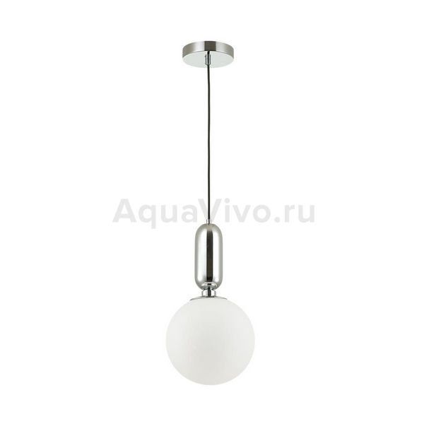 Подвесной светильник Odeon Light Okia 4670/1, арматура цвет хром, плафон/абажур стекло, цвет белый