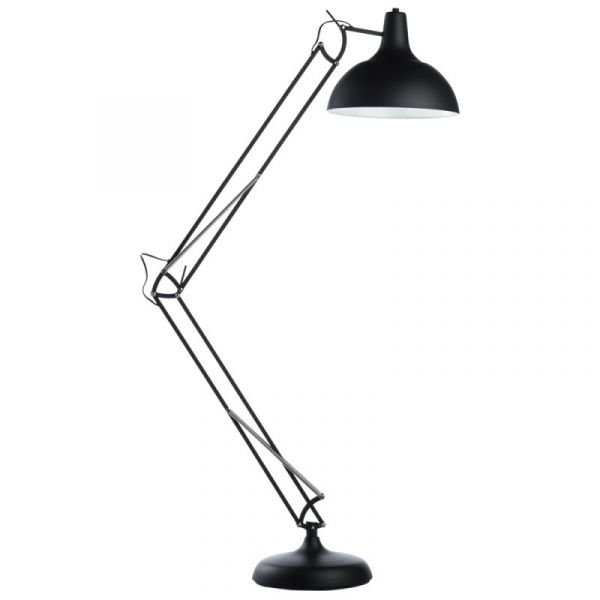 Торшер Arte Lamp Goliath A2487PN-1BK, арматура черная, плафон металл черный, 43х65 см