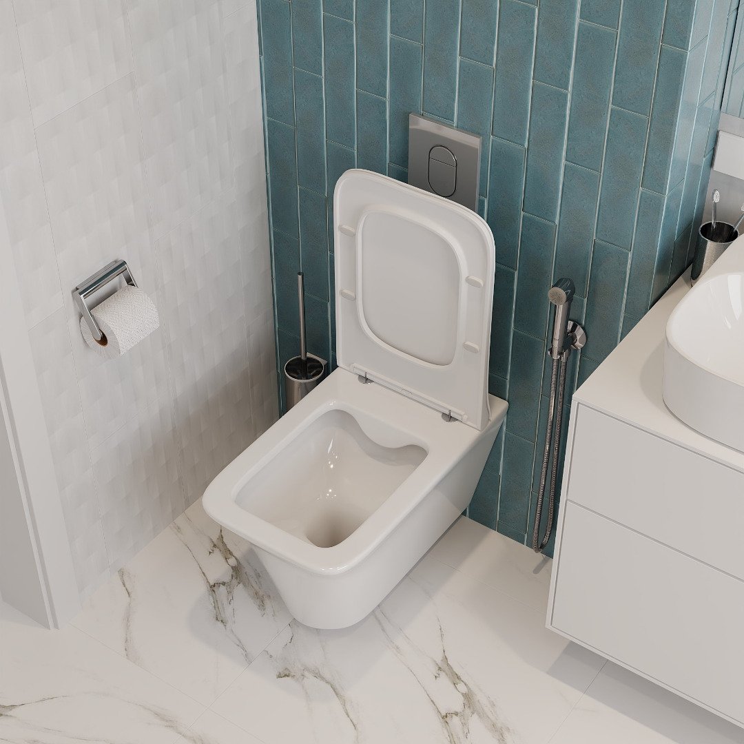 Унитаз CeruttiSPA Nivolet Aria CT7779 подвесной, безободковый, с сиденьем микролифт, цвет белый - фото 1