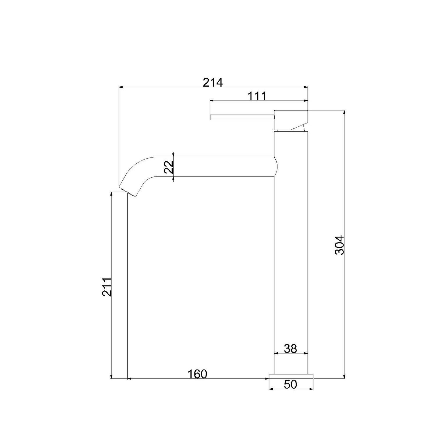 Смеситель Vincea City VBF-2C2BG для раковины, цвет брашированное золото - фото 1
