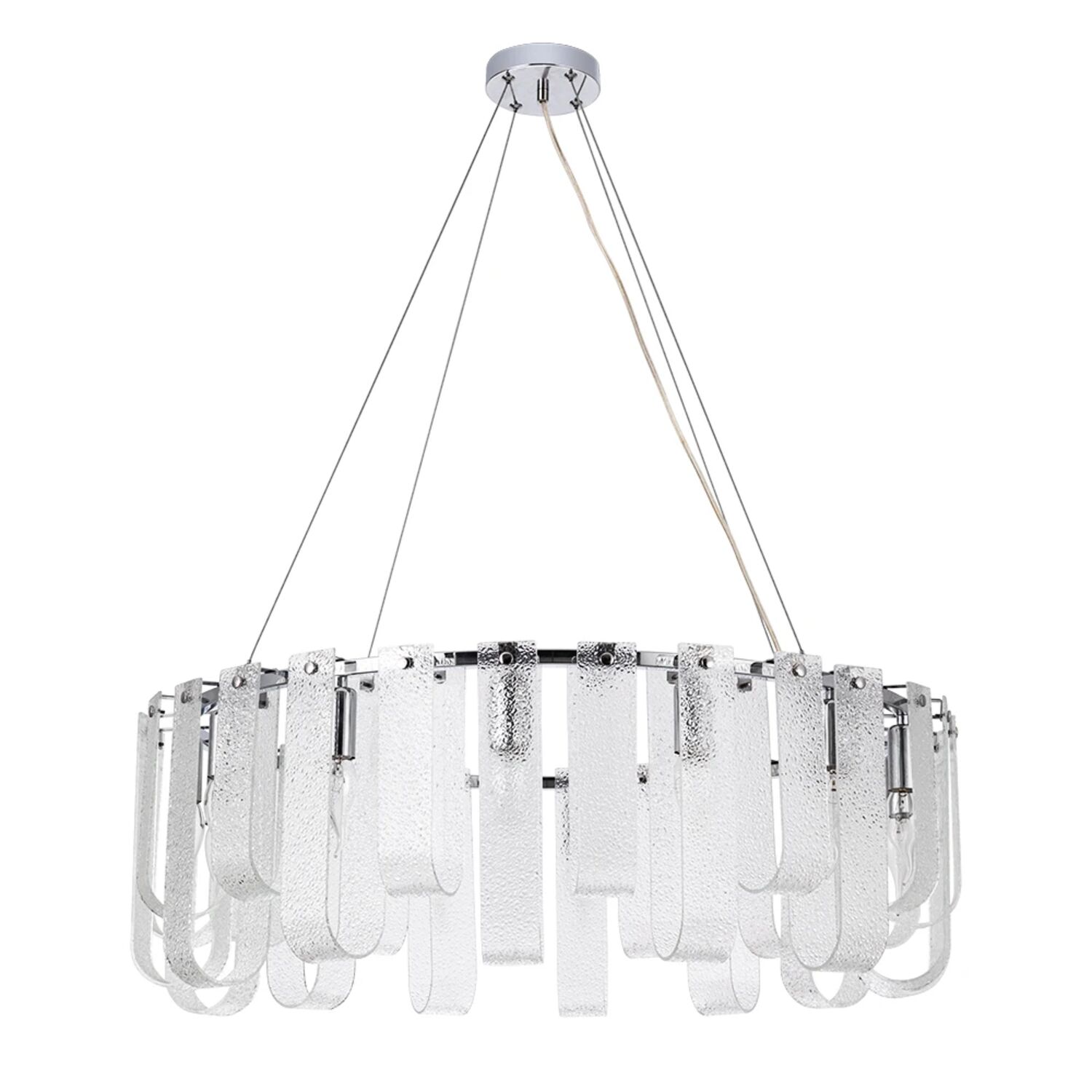Подвесная люстра Arte Lamp Denebola A4074LM-14CC, арматура хром, плафон стекло прозрачное