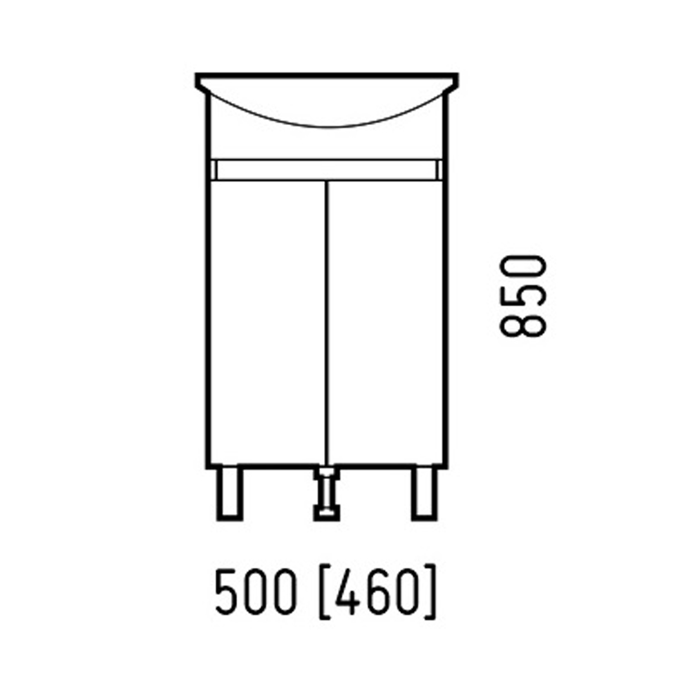 Тумба под раковину Corozo Джуно 50 М, цвет белый - фото 1