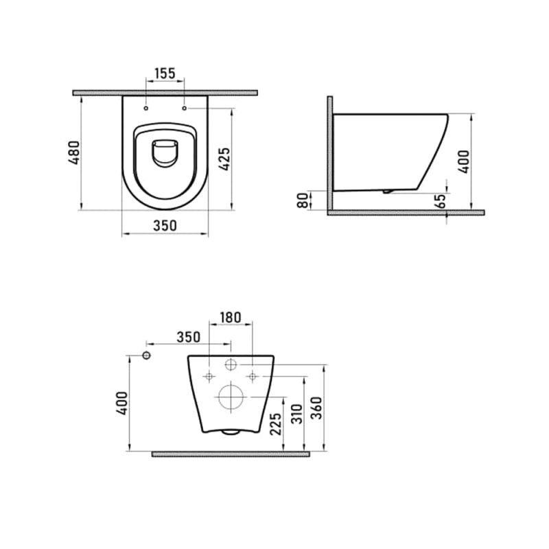 Комплект Berges 043273 унитаза Okus с сиденьем и инсталляции Novum с черной кнопкой F5 Soft Touch