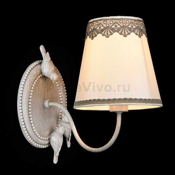 Бра Maytoni Bouquet ARM023-01-S, арматура цвет серый, плафон/абажур ткань, цвет белый