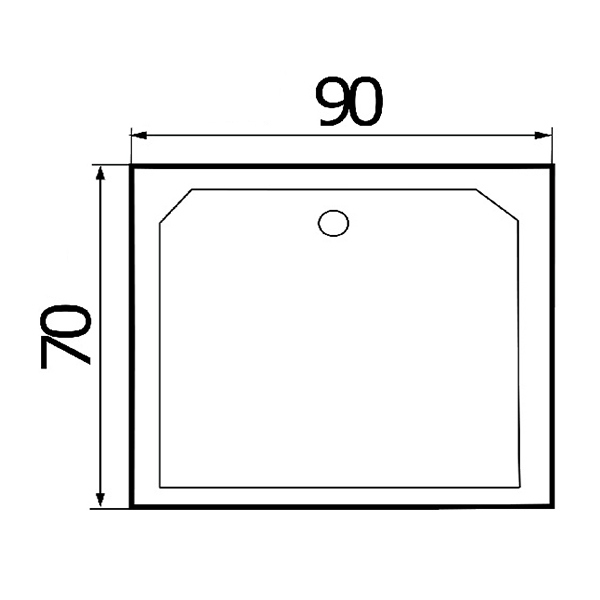 Поддон для душа Wemor 90/70/24 S 90x70, ABS-пластик, цвет белый - фото 1