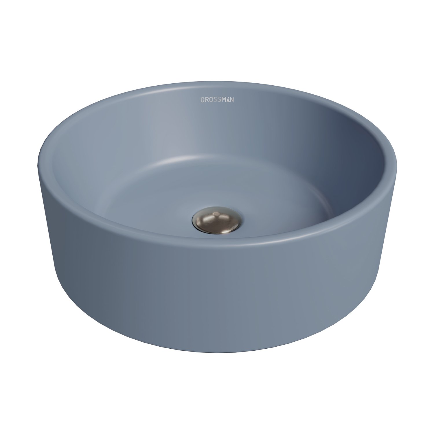 Раковина Grossman Color GR-3013 BSM-21 накладная, 41x41 см, цвет голубой матовый