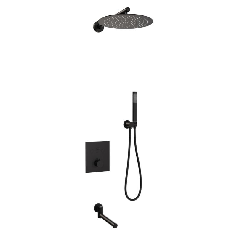Душевой комплект RGW Shower Panels SP-370 B, встраиваемый, цвет черный