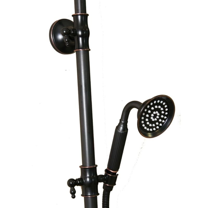 Душевая стойка Boch Mann Diva BM7224, с верхним душем, смесителем, цвет черный матовый - фото 1