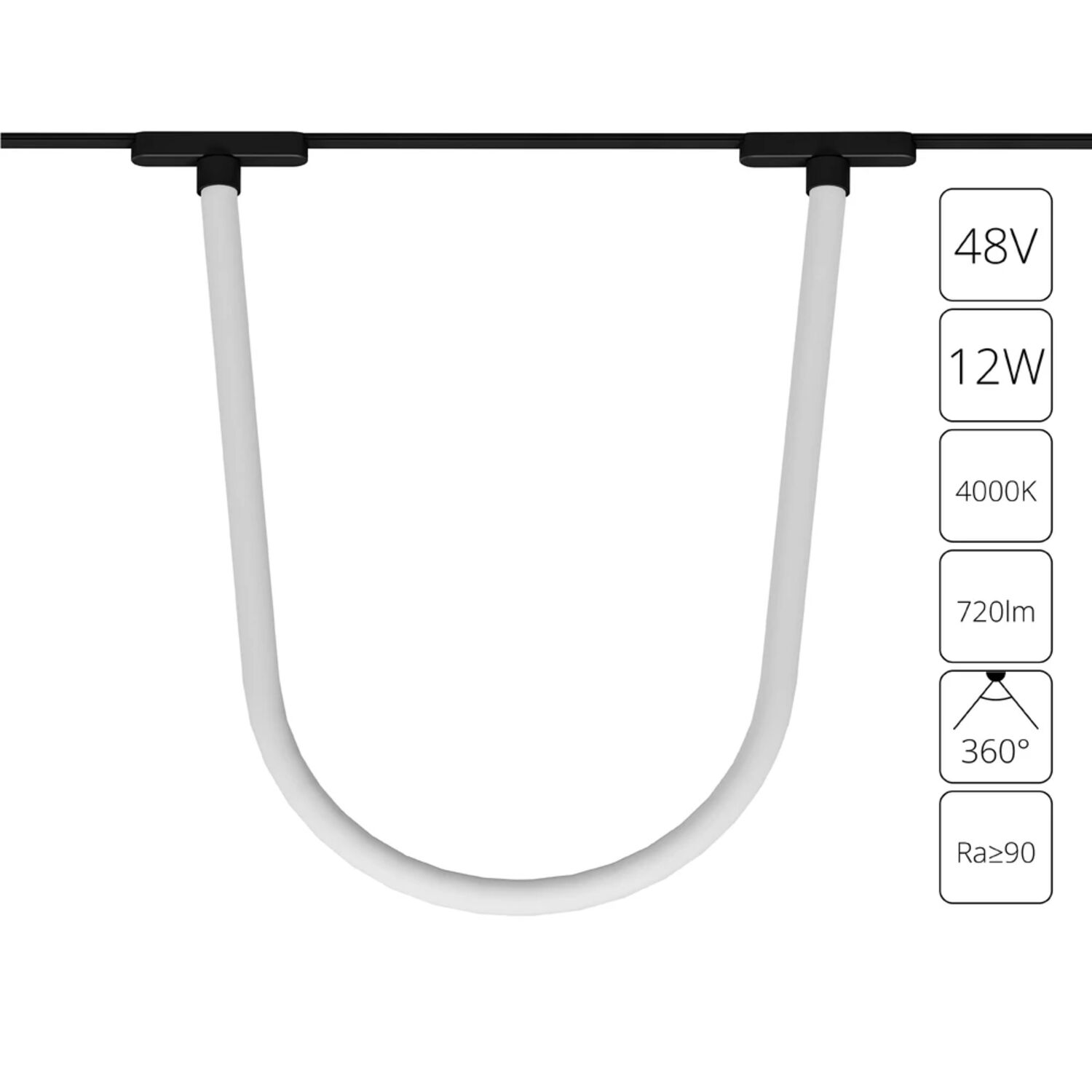 Магнитный трековый светильник Arte Lamp Rapid A6167PL-1BK, арматура черная   