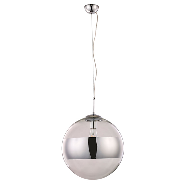 Подвесной светильник Arte Lamp Galactica A1583SP-1CC, арматура хром, плафон стекло прозрачное / хром, 40х40 см