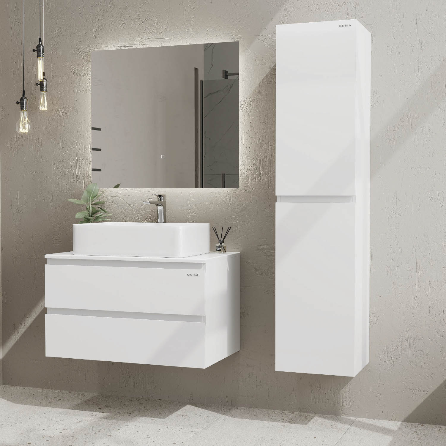 Мебель для ванной Оника Алеста 80, цвет белый - фото 1