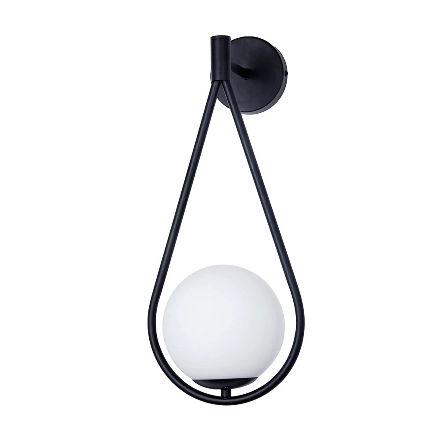 Бра Arte Lamp Matisse A7765AP-1BK, арматура черный, плафон стекло белое