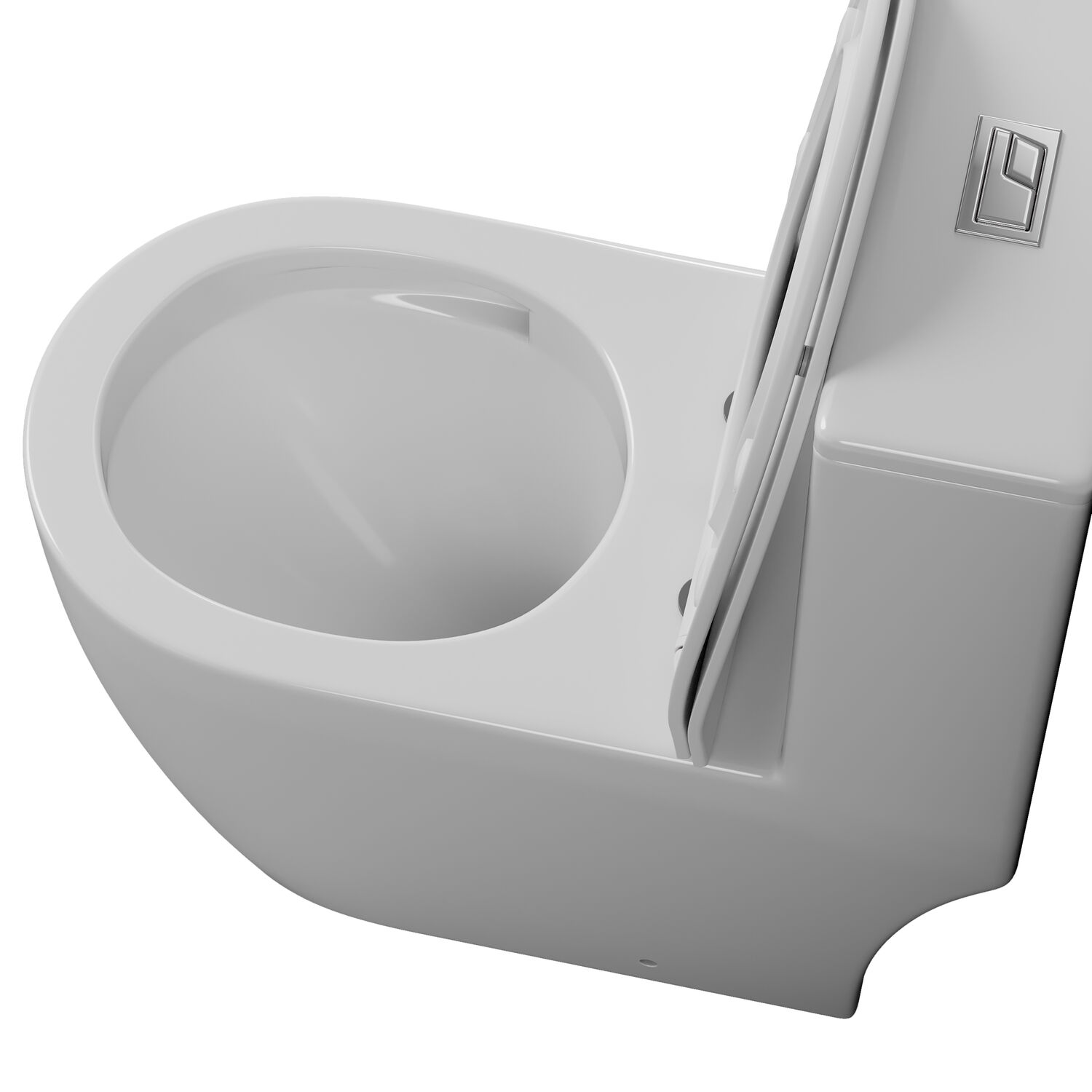 Унитаз-моноблок Grossman Classic GR-4484SQ напольный, безободковый, смыв Торнадо, с сиденьем микролифт, цвет белый глянец - фото 1