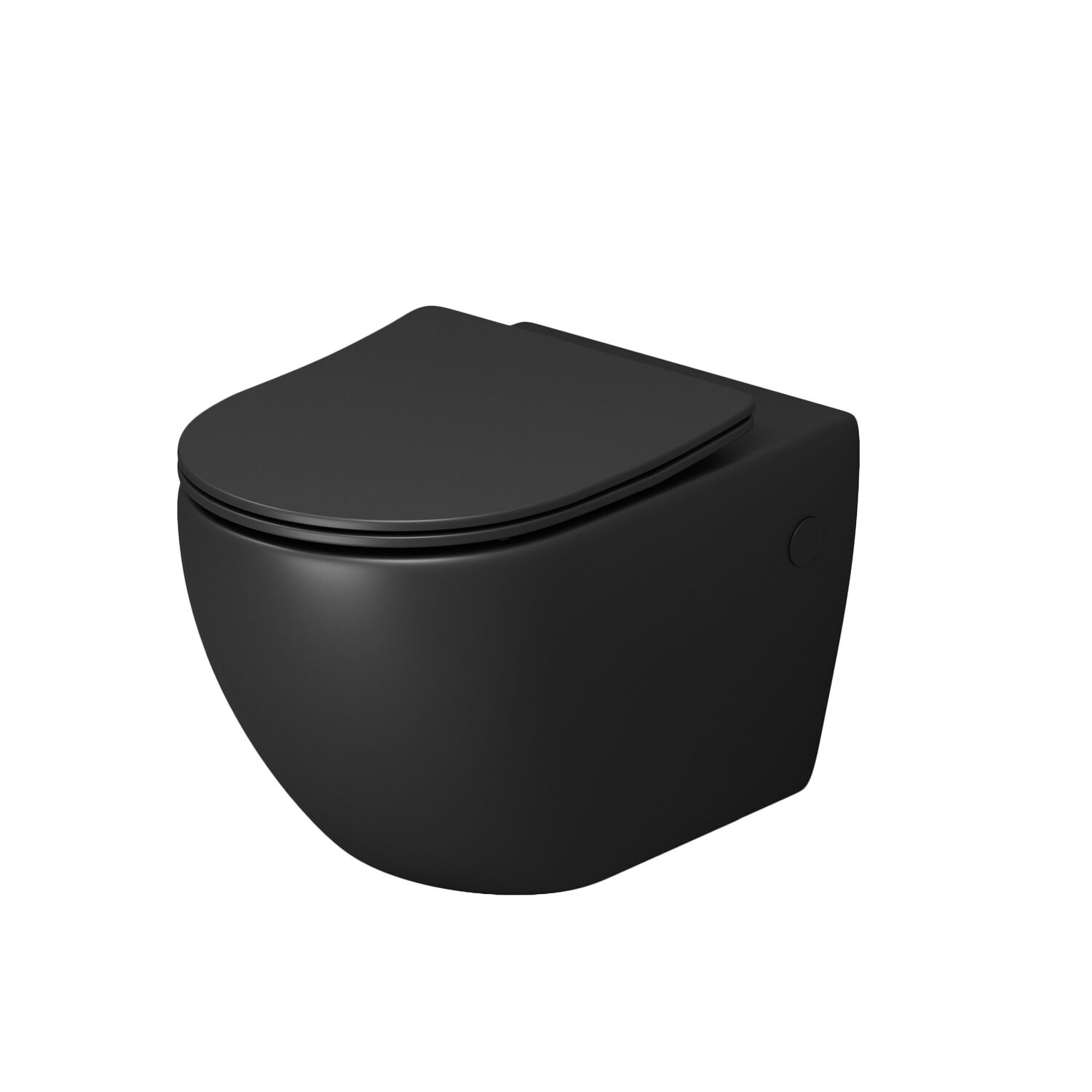 Унитаз Grossman Tornado GR-4411 BMSQ подвесной, безободковый, с сиденьем микролифт, цвет черный матовый