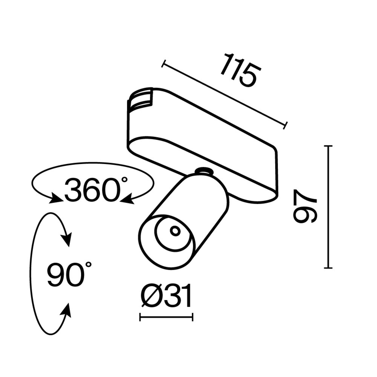 Трековый светильник Maytoni Focus LED TR103-1-5W4K-M-W, арматура белая    - фото 1