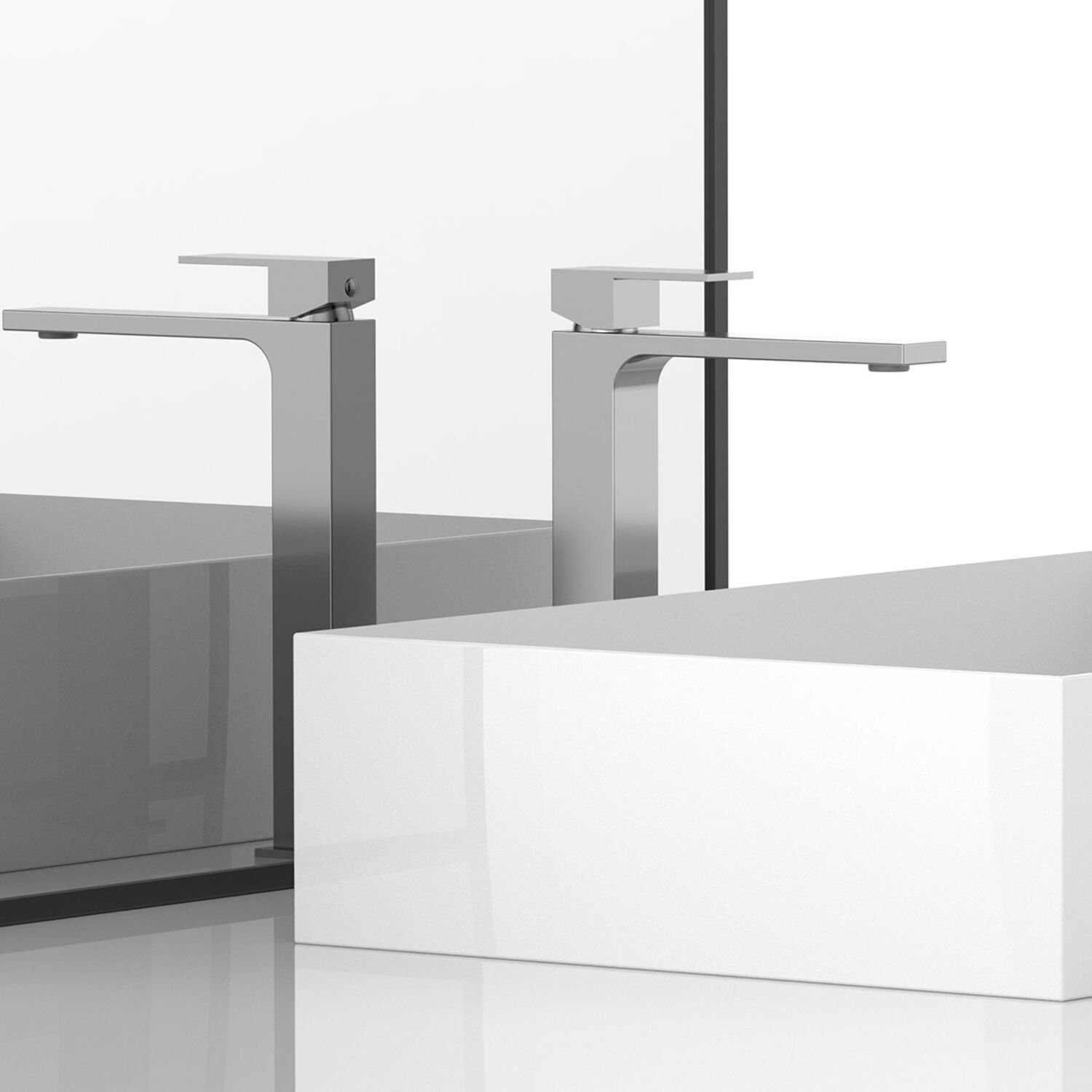Смеситель Vincea Cube VBF-1C02CH для раковины, цвет хром - фото 1