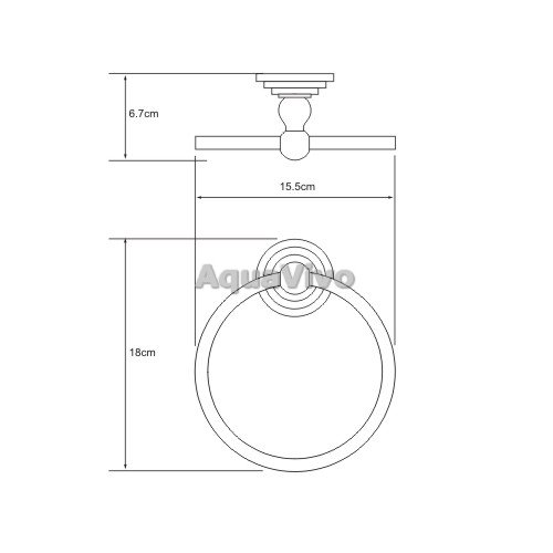 Полотенцедержатель WasserKRAFT Ammer K-7060, цвет матовый хром