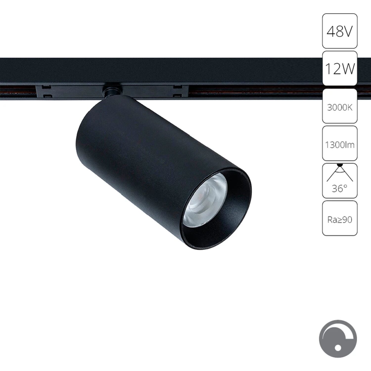 Магнитный трековый светильник Arte Lamp Optima A7491PL-1BK, арматура черный 