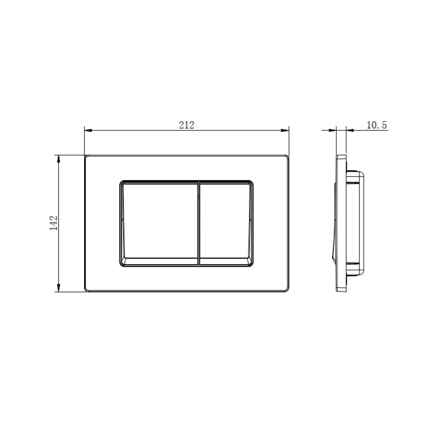 Кнопка смыва Акватек Small TDI-0000006 для унитаза, цвет хром матовый - фото 1