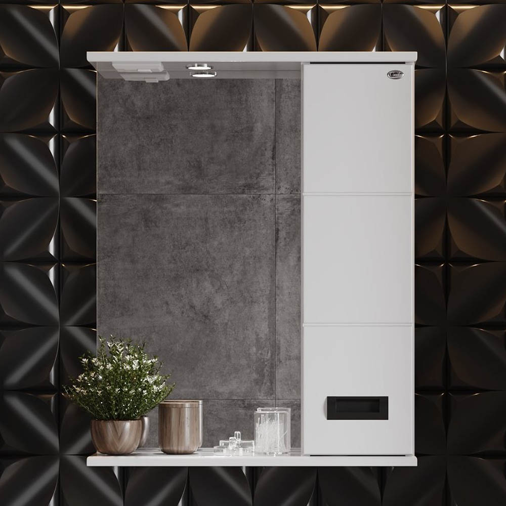 Мебель для ванной Оника Балтика-Квадро Black 55, цвет белый / черный