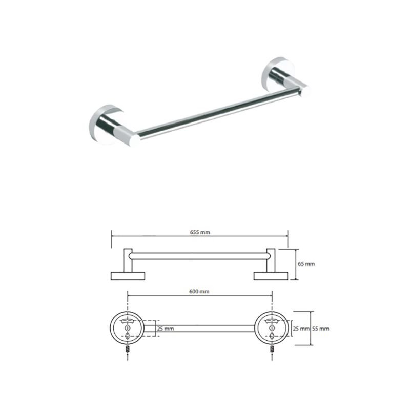 Bemeta Omega 104104042 Держатель полотенца 60 см