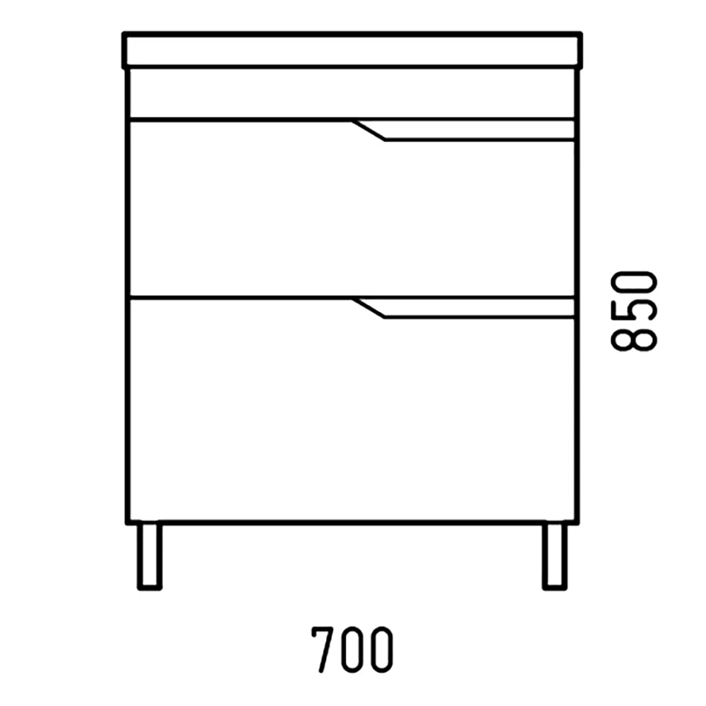 Мебель для ванной Corozo Теона Z2 70, цвет белый