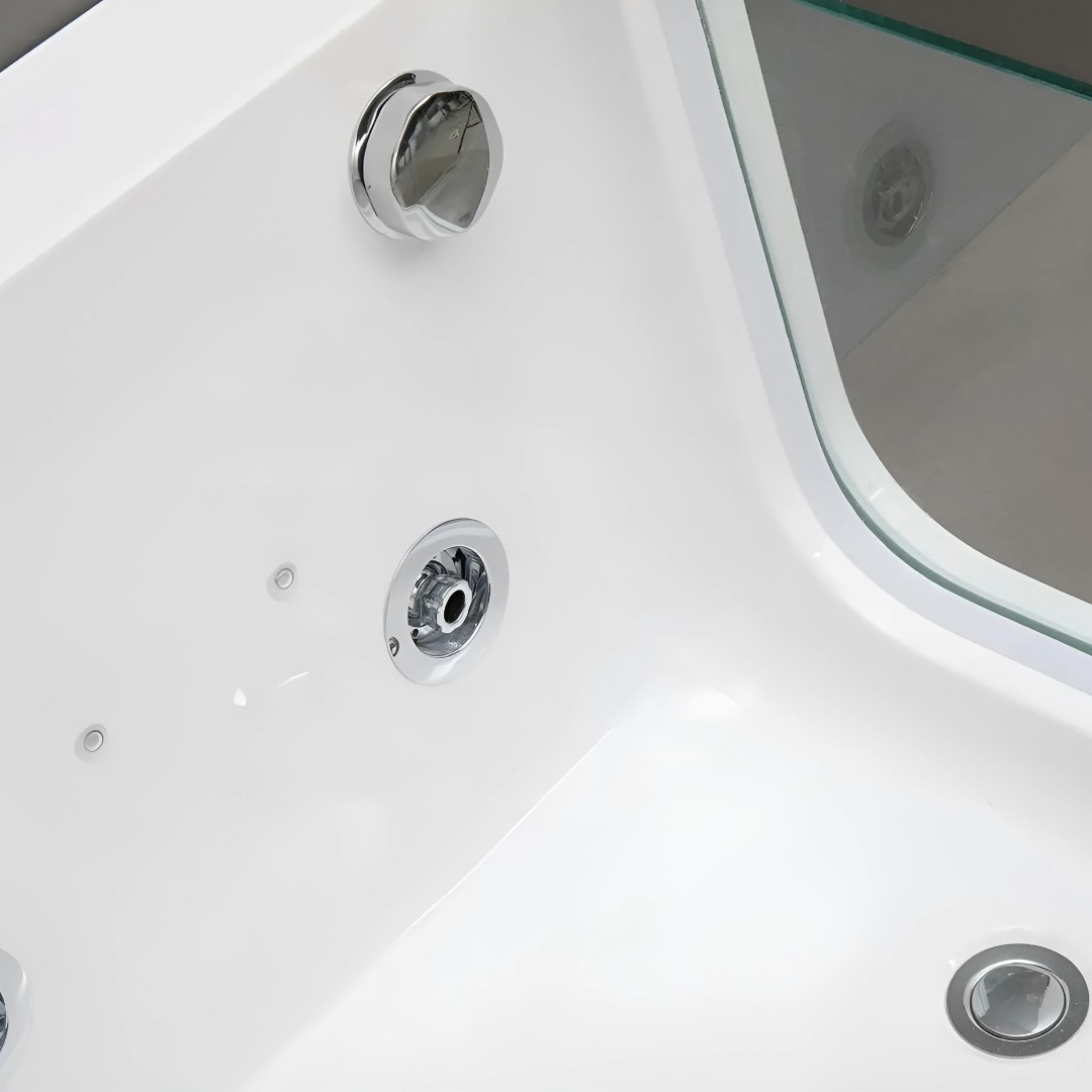 Ванна CeruttiSPA C-494-17 L 170x80, левая, акриловая, с гидромассажем, цвет белый - фото 1