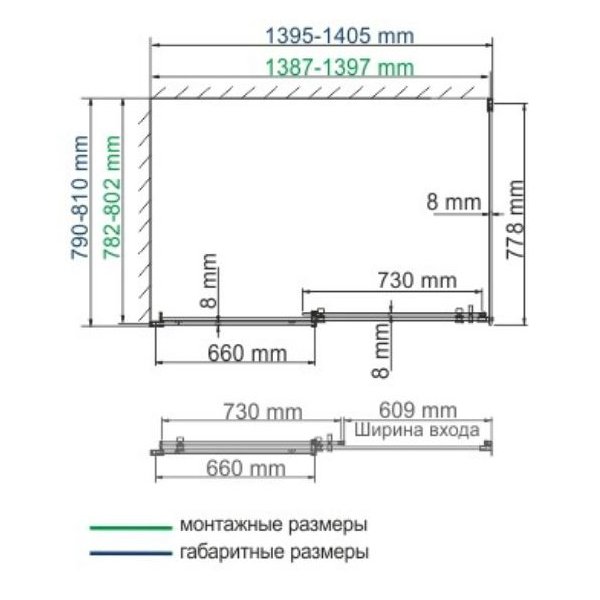 Душевой уголок WasserKRAFT Alme WasserSchutz 15R35 140x80, стекло прозрачное, профиль серебристый