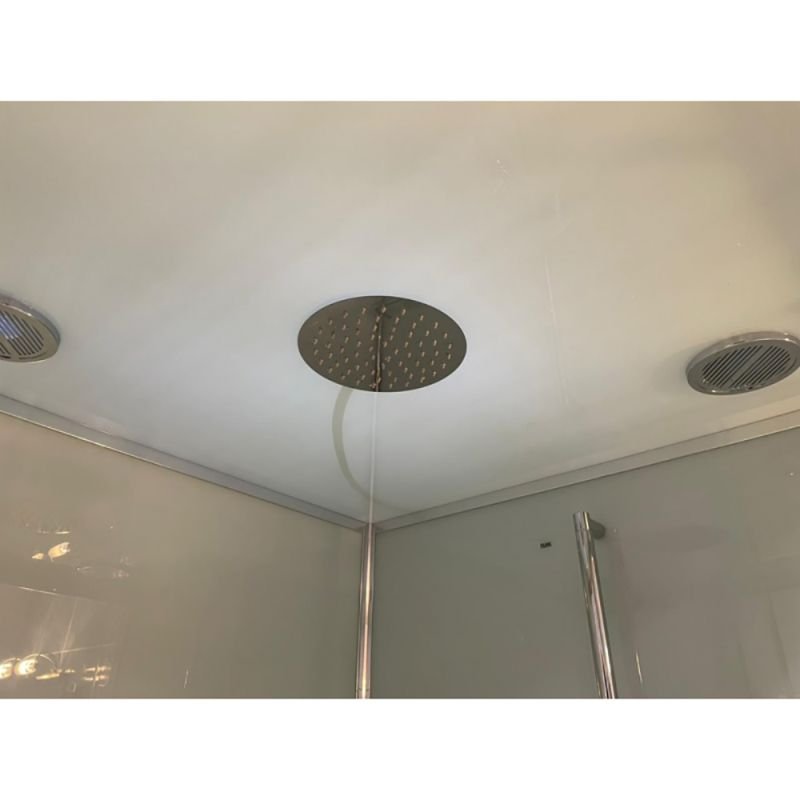 Душевая кабина Frank F409/1 Brilliant 90x90, с полотенцедержателем, стекло прозрачное, профиль хром