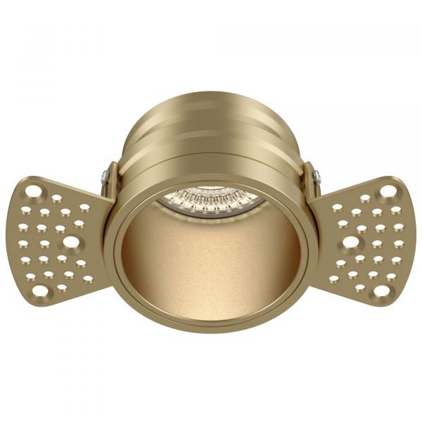 Встраиваемый светильник Maytoni Technical Reif DL048-01MG, арматура золото матовое, плафон металл золото матовое