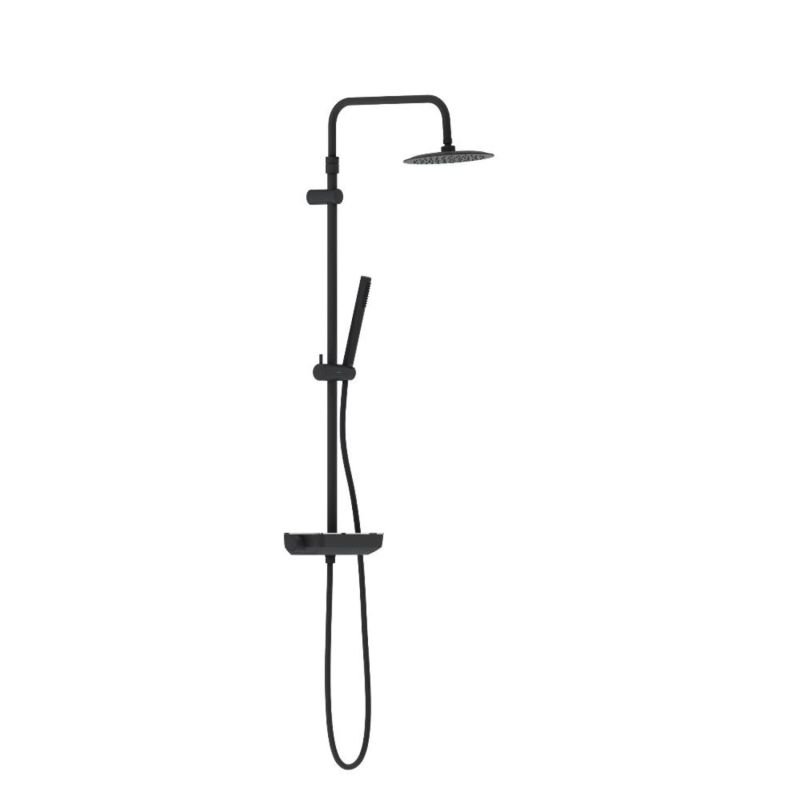 Душевая стойка Damixa Scandinavian Pure 936750300, с верхним душем, термостатическим смесителем, цвет черный