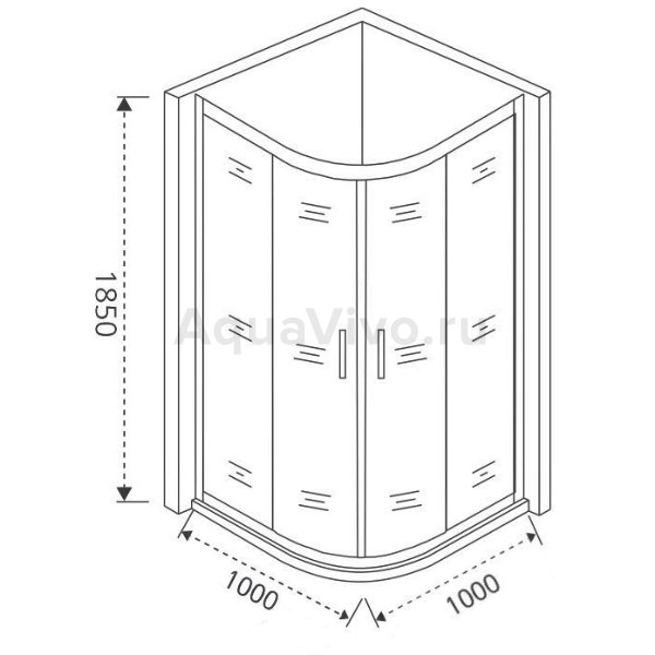 Душевой уголок Good Door Neo R-100-C-CH 100х100, стекло прозрачное, профиль хром