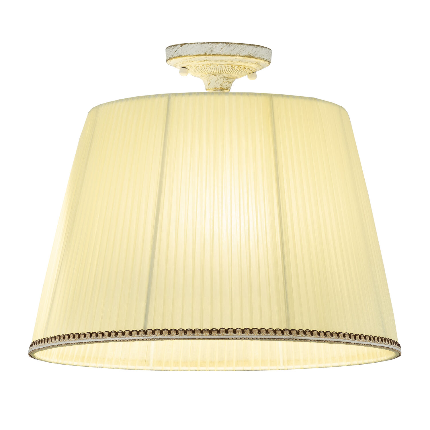 Подвесной светильник Citilux Вена CL402023, арматура белая с золотом, плафоны текстиль кремовый - фото 1