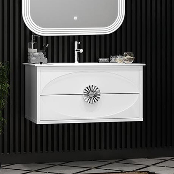 Мебель для ванной Опадирис Ибица 90, цвет белый / хром - фото 1
