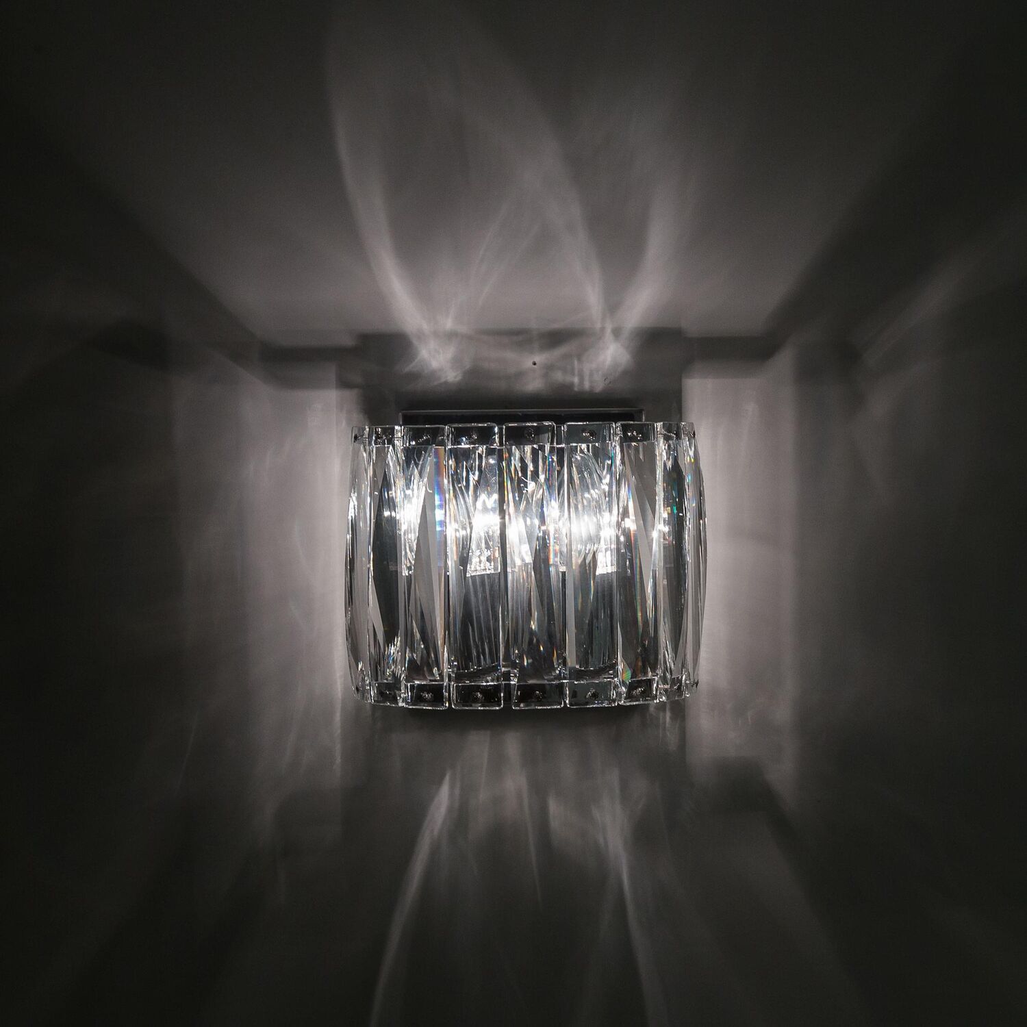 Бра Citilux Aria EL321W02, арматура хром, плафоны хрусталь прозрачный - фото 1