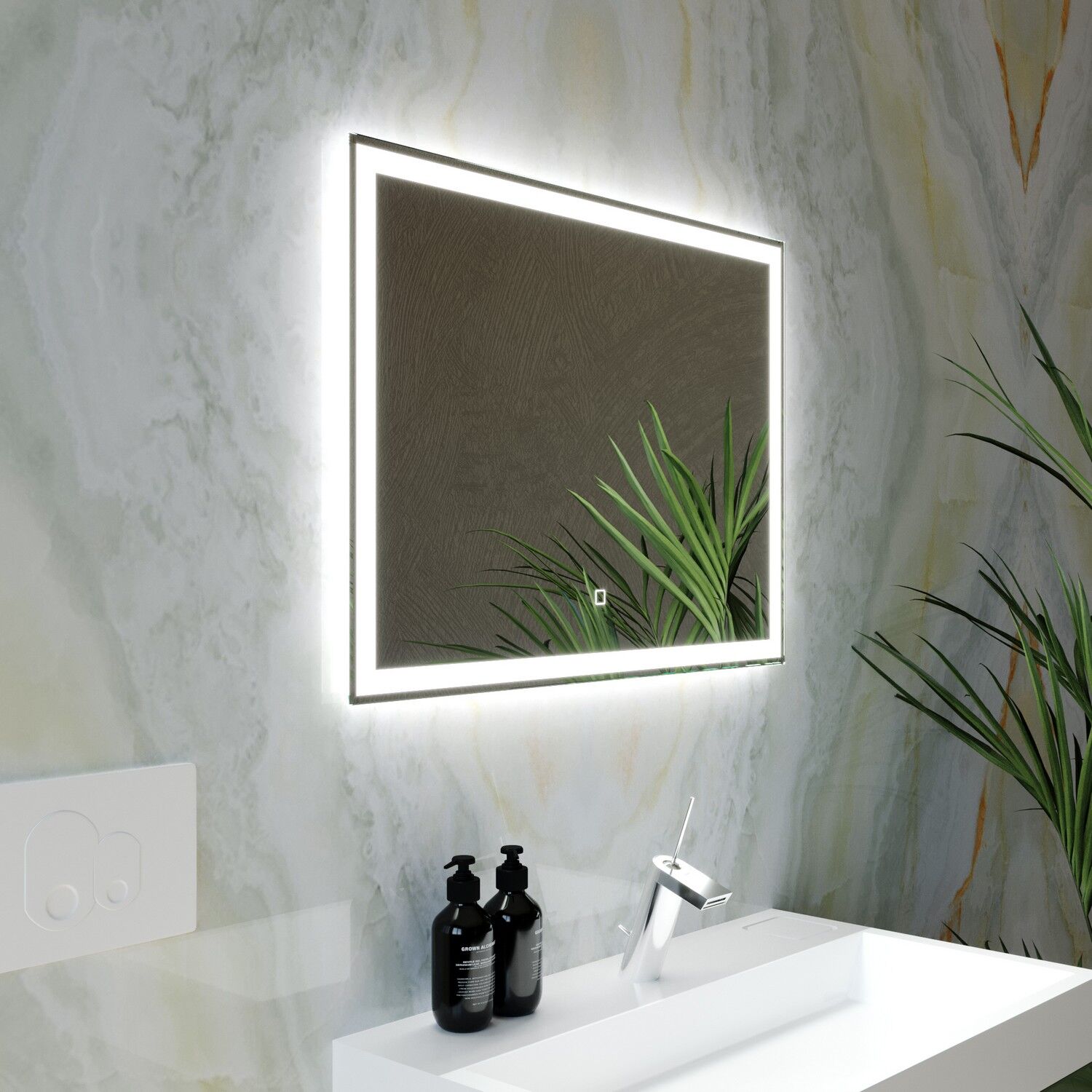 Зеркало Mixline Норма Лайт 80x60, с подсветкой - фото 1