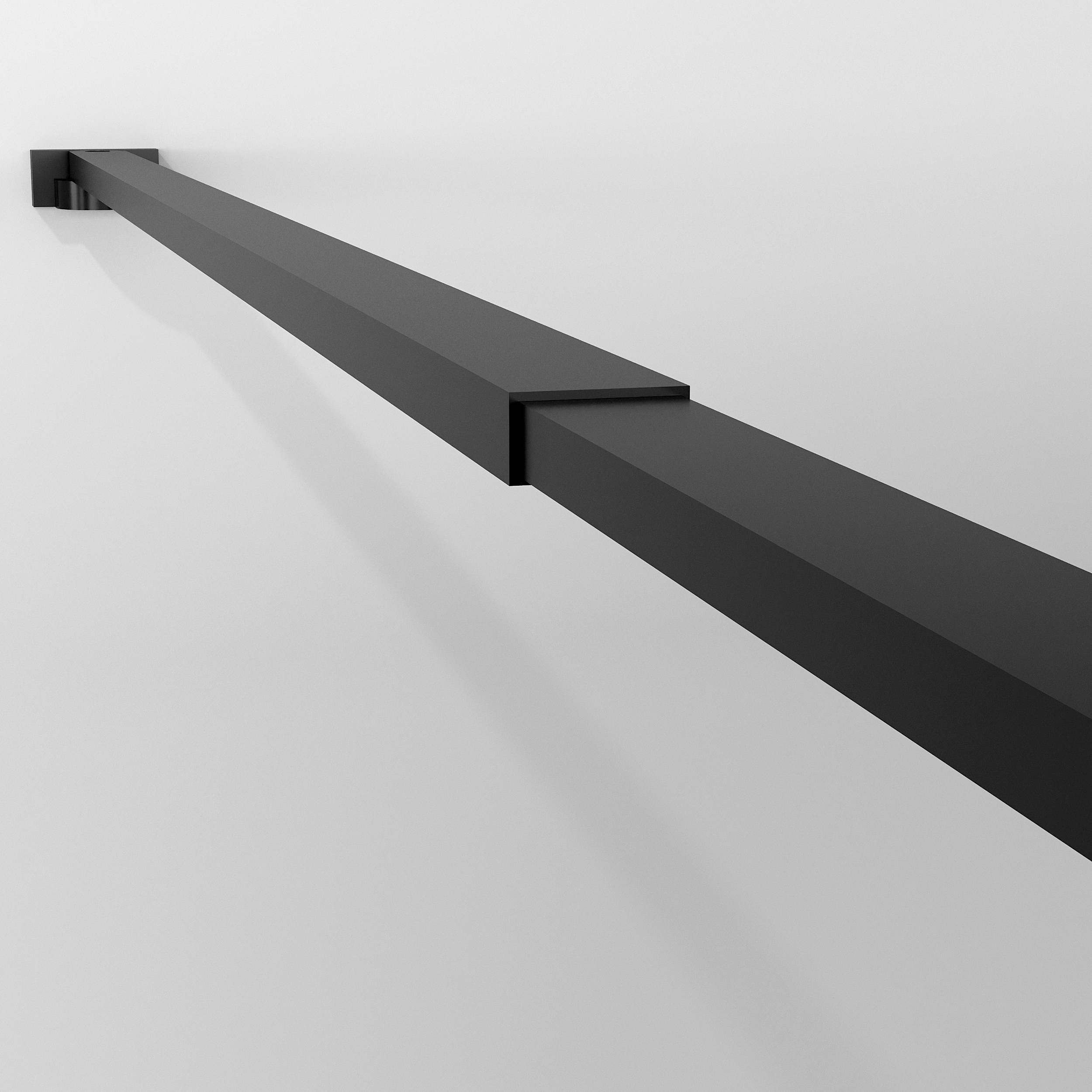 Душевая перегородка Niagara Nova NG-689-90T Black 90x200, стекло тонированное, профиль черный матовый