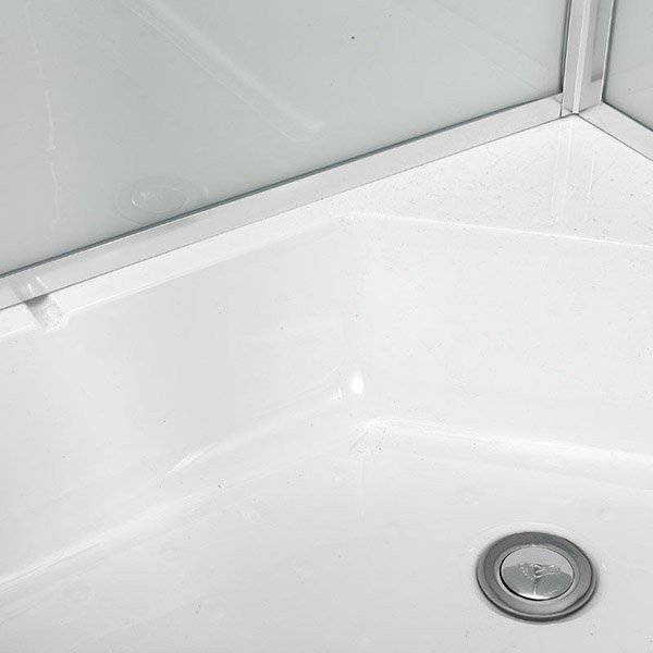 Душевая кабина Deto D272 L 120x80, стекло матовое, профиль хром глянцевый, без крыши, левая - фото 1