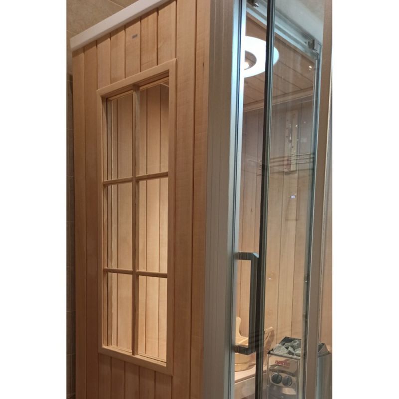 Душевая кабина Frank F915 L 150х150, левая, стекло прозрачное, профиль хром, с сауной - фото 1